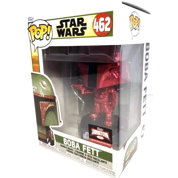 Funko Pop Star Wars Boba Fett #462 Target Exclusive Red Chrome Figure - Picture 1 of 8